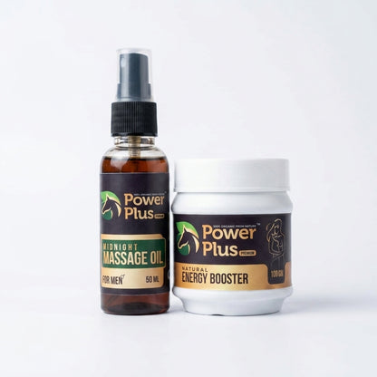 30 Day course - Power Plus Midnight Massage Oil (50ml) + Power Plus Natural Energy Booster Lehyam (100g)