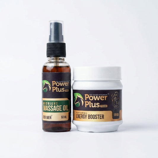 30 Day course - Power Plus Midnight Massage Oil (50ml) + Power Plus Natural Energy Booster Lehyam (100g)